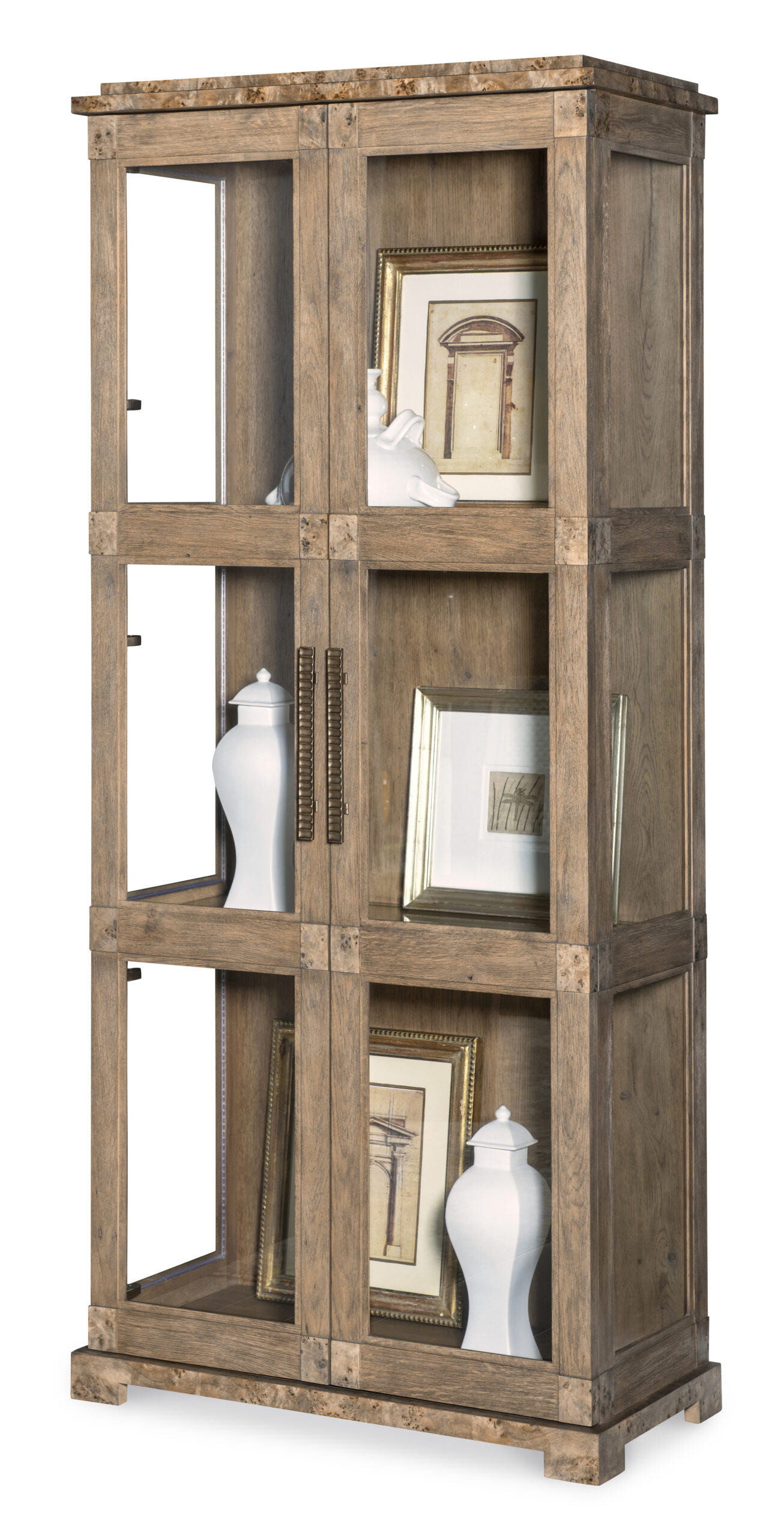 CBA-772-V1 - Monterey Tall Display Cabinet - Hawthorne Light