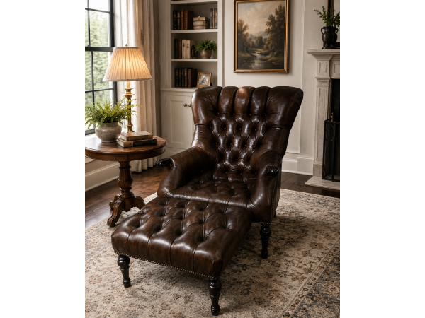 leopold's chair & ottoman set rialto coffee / 93n oxford