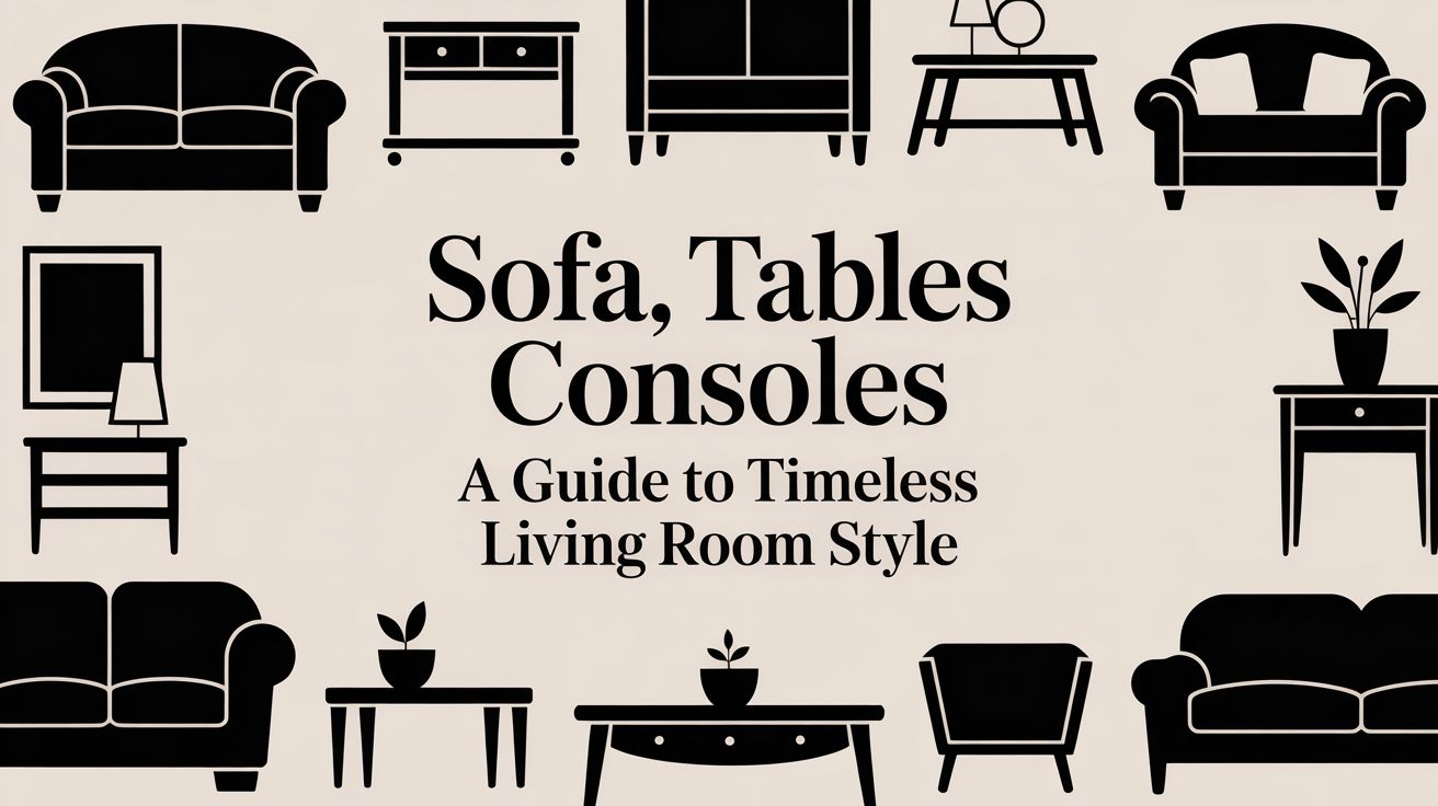 sofa tables consoles furniture icons