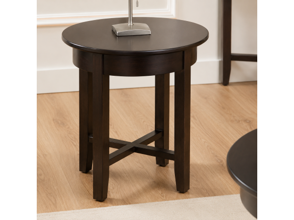 demilune round end table