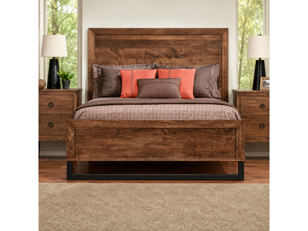 cumberland bed with low footboard w/wood head