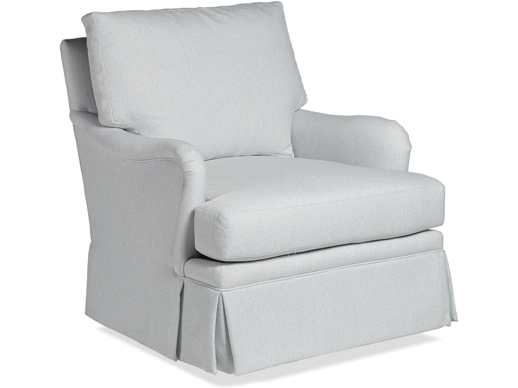 Simon Skirted Swivel Chair