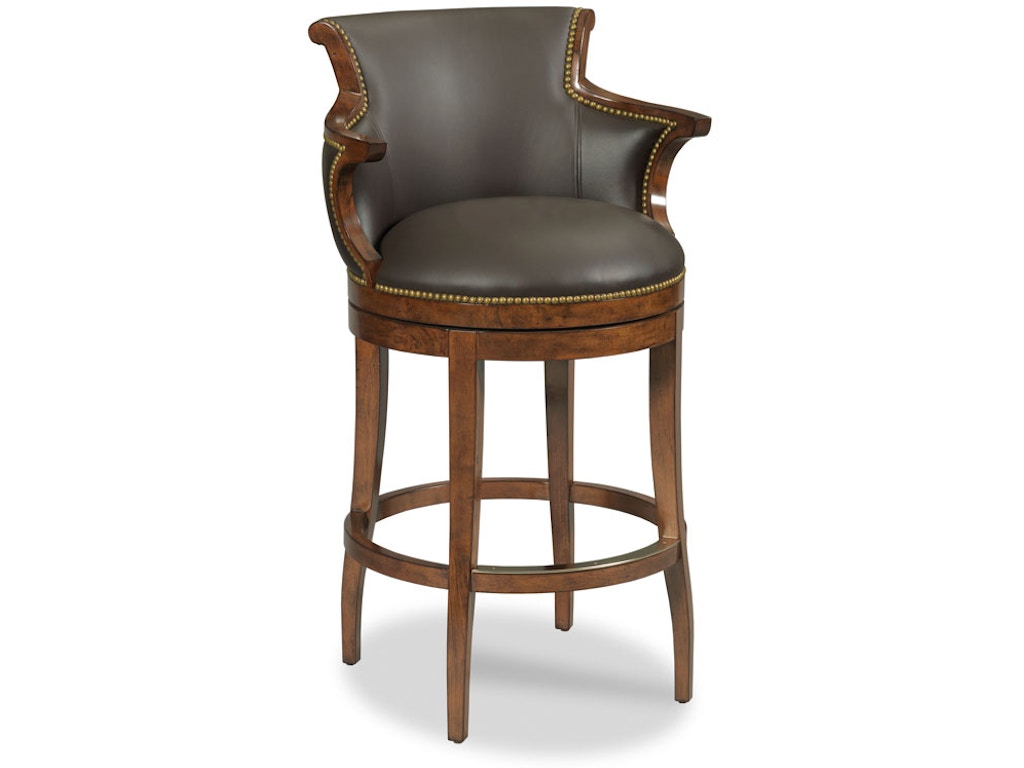Swivel Leather Bar Stool