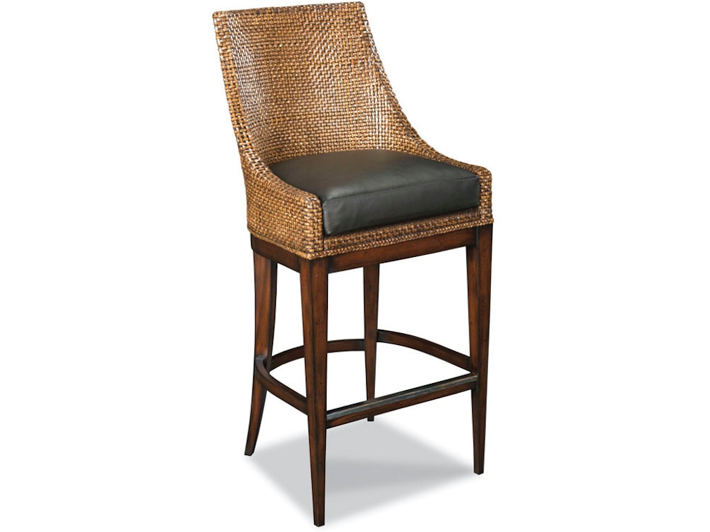Woven Leather Counter Stool