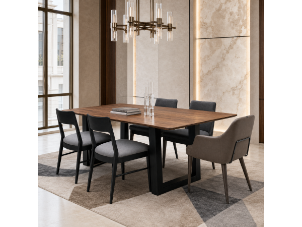 rectangular dining table & 4qty chairs