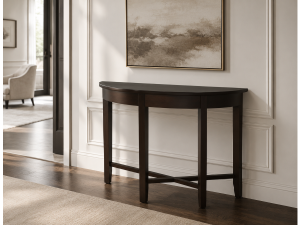 demilune half round sofa table