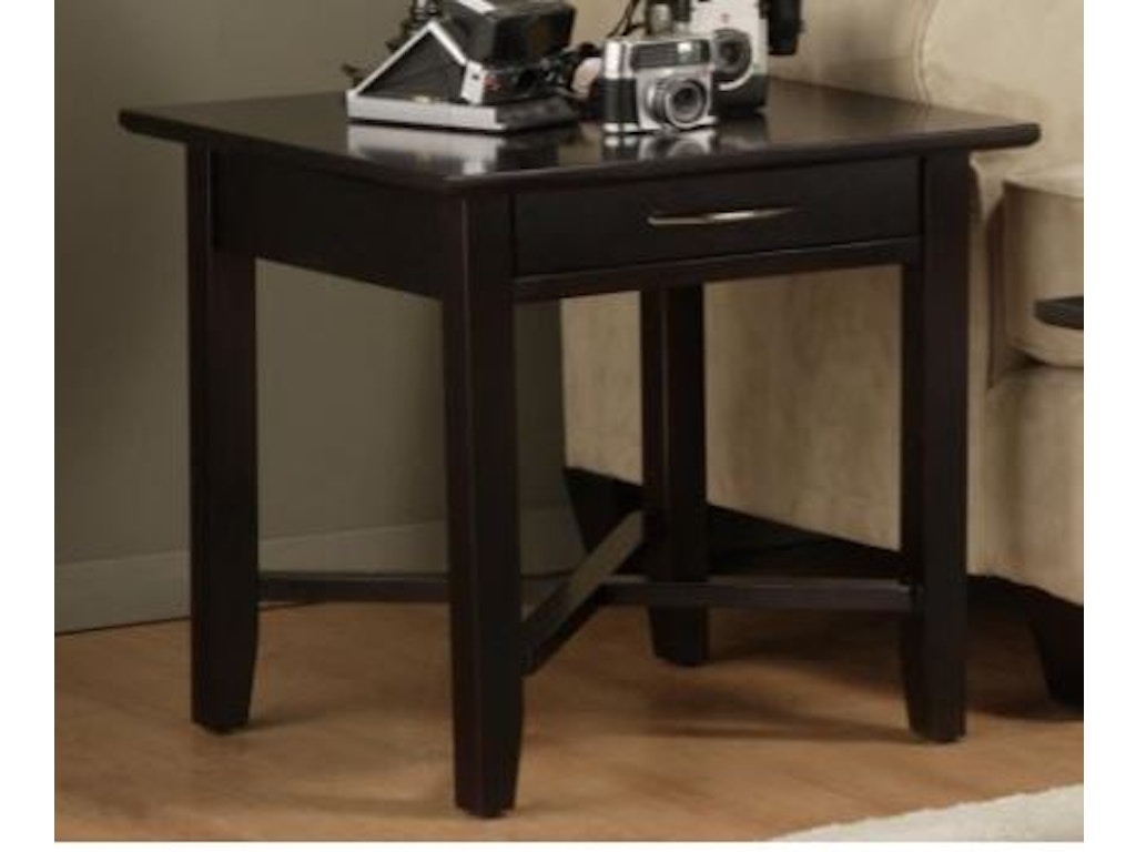 Demilune Square End Table