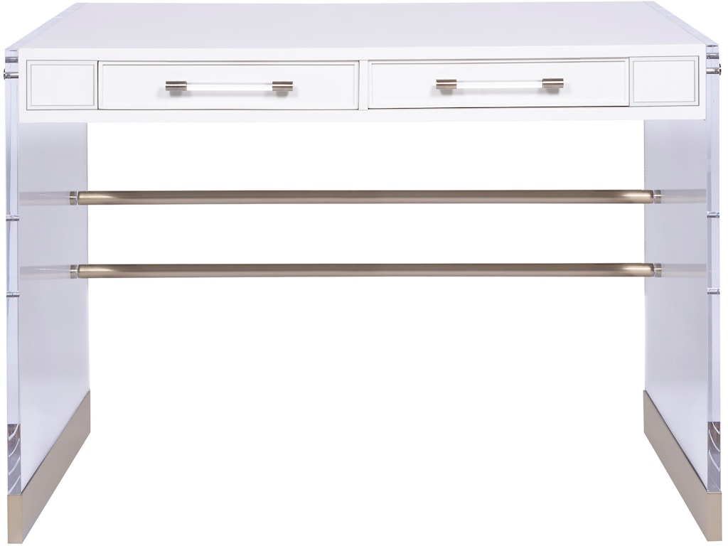 Bryson Desk with Acrylic and Metal Leg