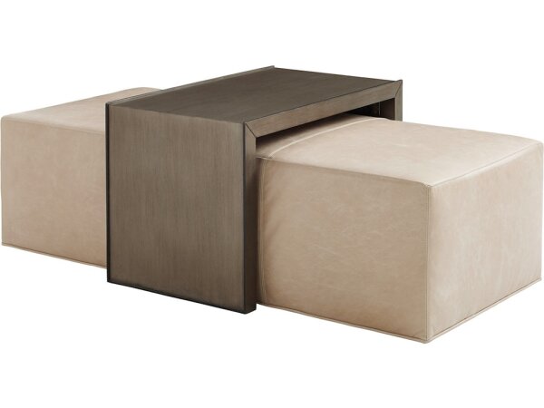 Leather Cocktail Ottoman Slide - Image 2