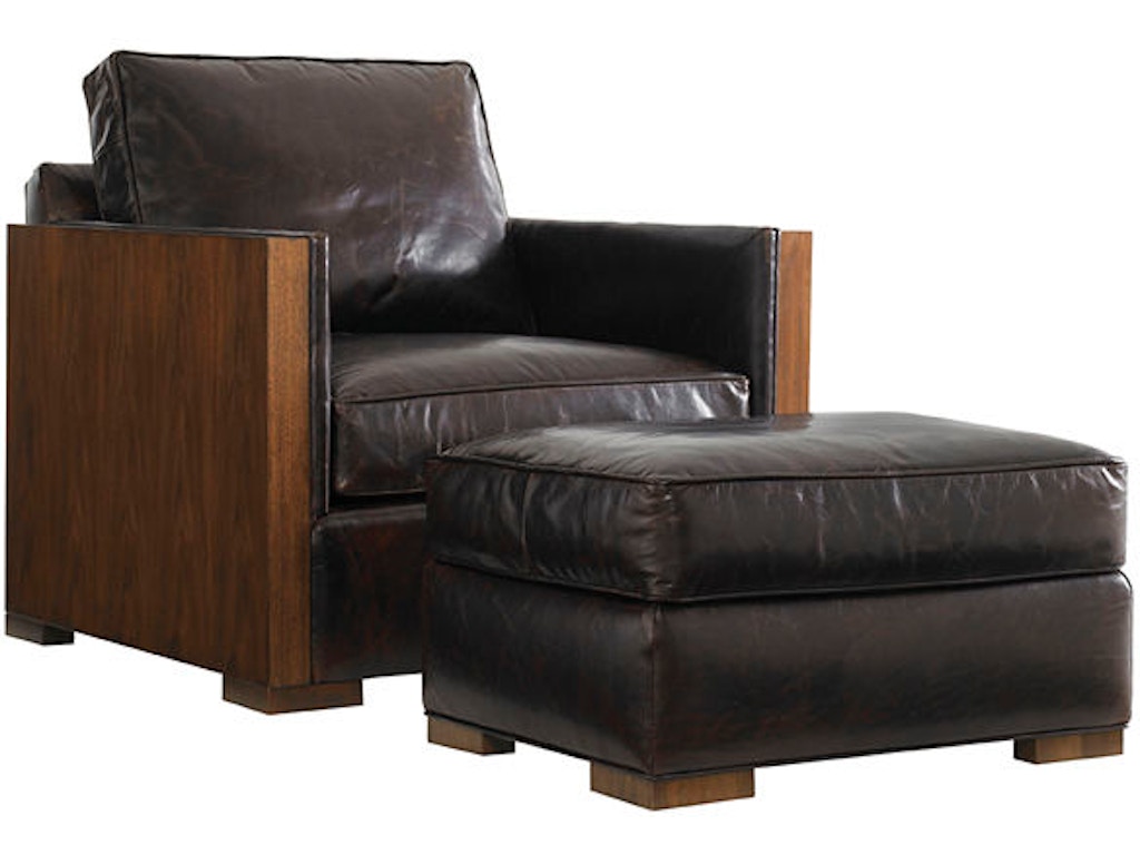 ll1593-11-44 Edgemere Ottoman - Leather - Image 1