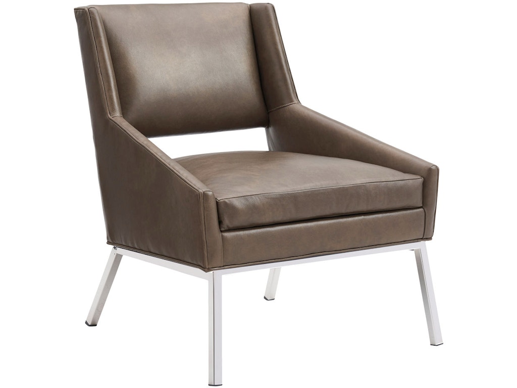 Amani Chair Leather (Polished Chrome)