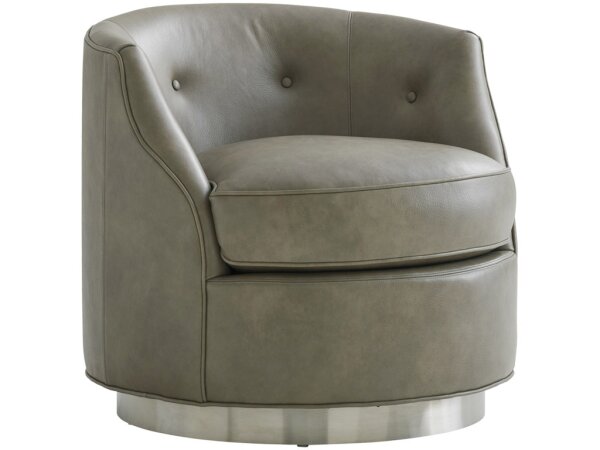 Piper Leather Swivel Chair