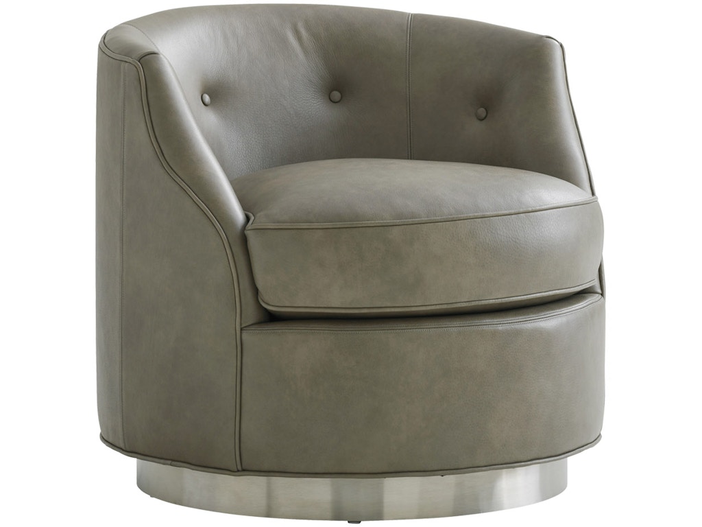 Piper Leather Swivel Chair