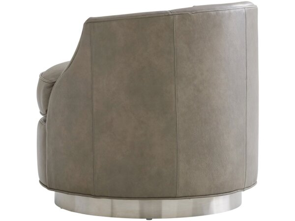 Piper Leather Swivel Chair - Image 2