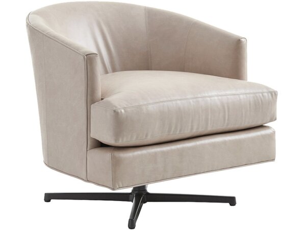 Graves Leather Swivel Chair  (Charcoal)