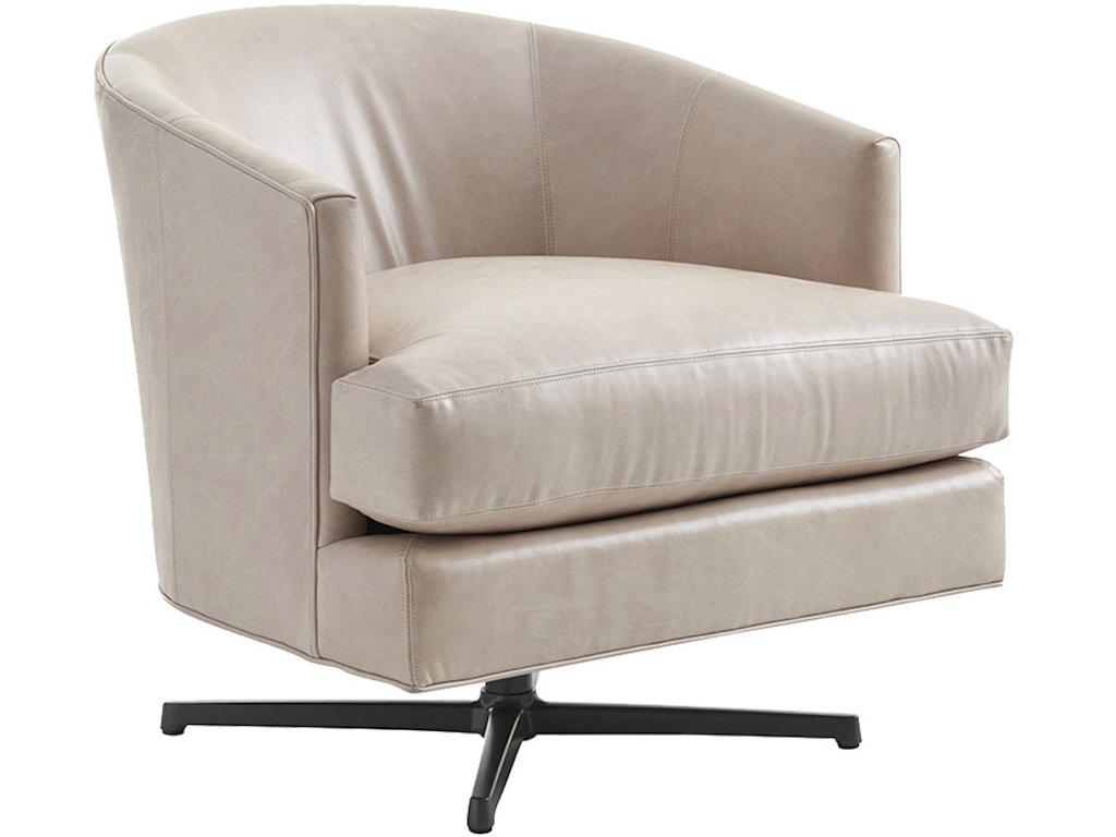 Graves Leather Swivel Chair  (Charcoal)