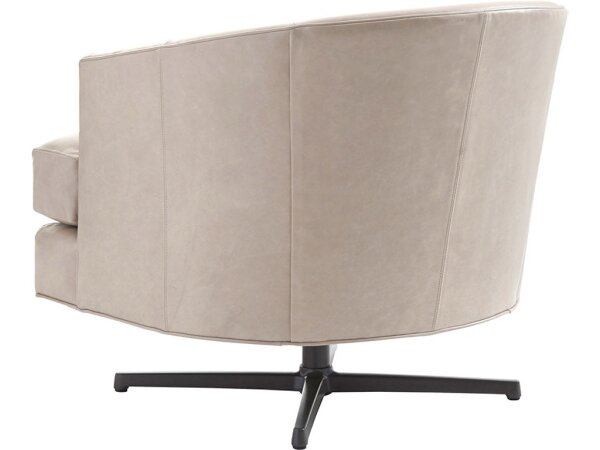 Graves Leather Swivel Chair  (Charcoal) - Image 2