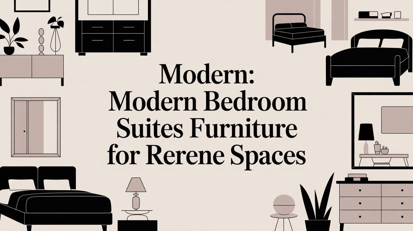 modern bedroom suites furniture illustrations