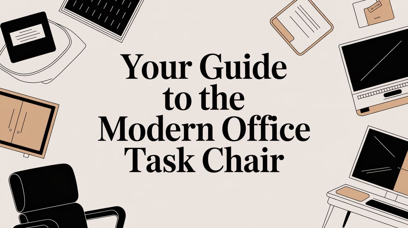 modern office task chair office flatlay