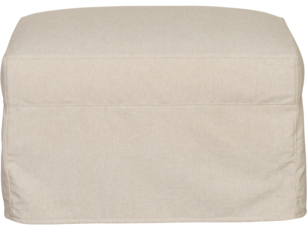Josie Slipcovered Muslin Ottoman