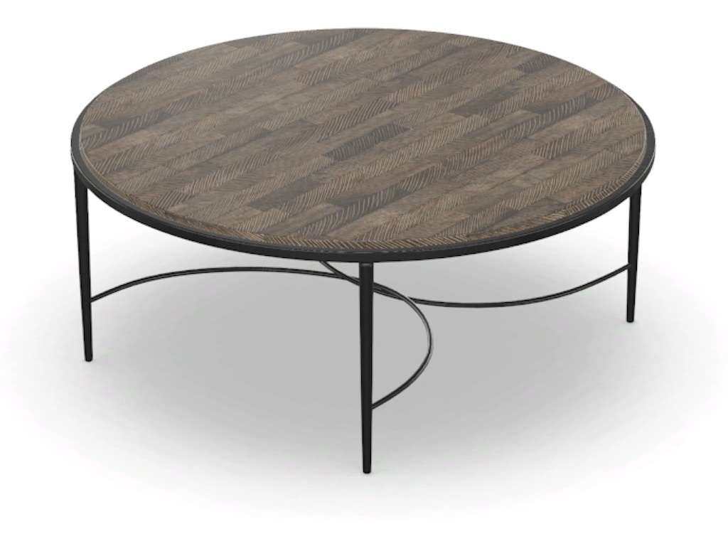 Sabine Round Cocktail Table/Coconut Fiber Top