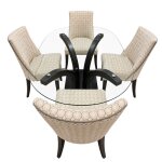 oval dining table & 4qty chairs