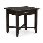 demilune square end table