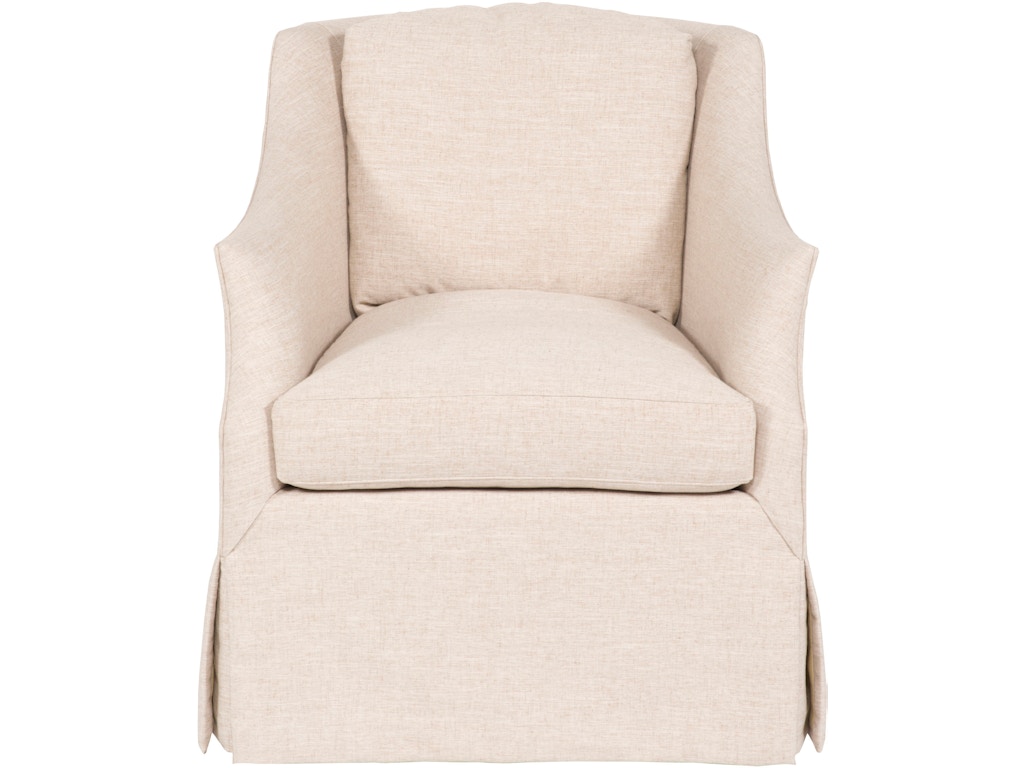 Abigail Waterfall Skirt Swivel Chair