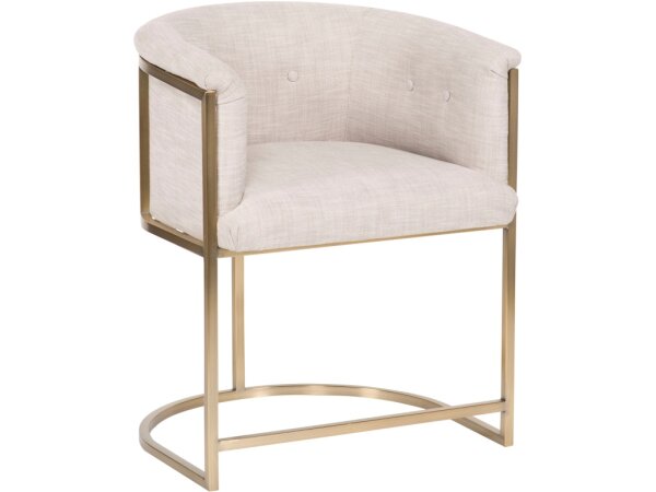 Skye Button Back Metal Frame Chair - Image 2