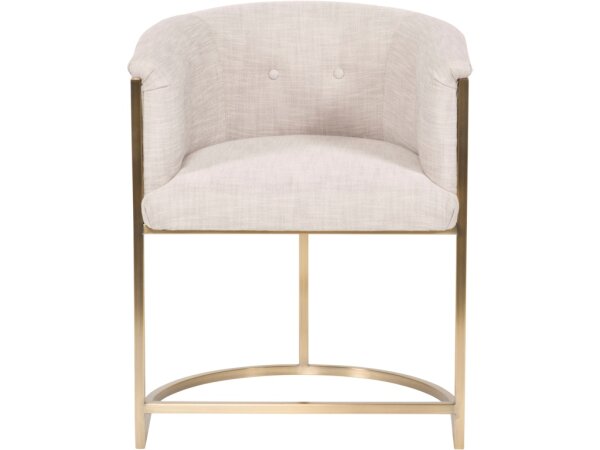 Skye Button Back Metal Frame Chair