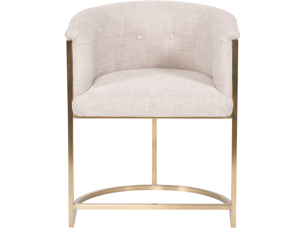 Skye Button Back Metal Frame Chair