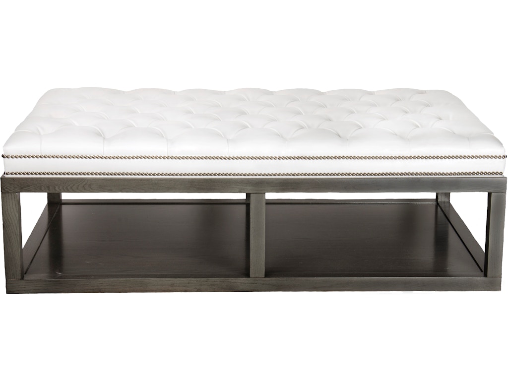 Wayland Large Rectangular Wood Ottoman