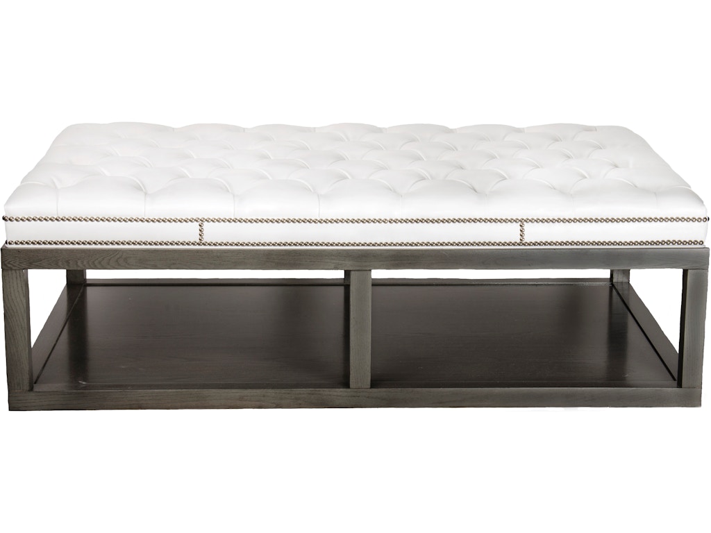 Wayland Large Rectangular Wood Ottoman