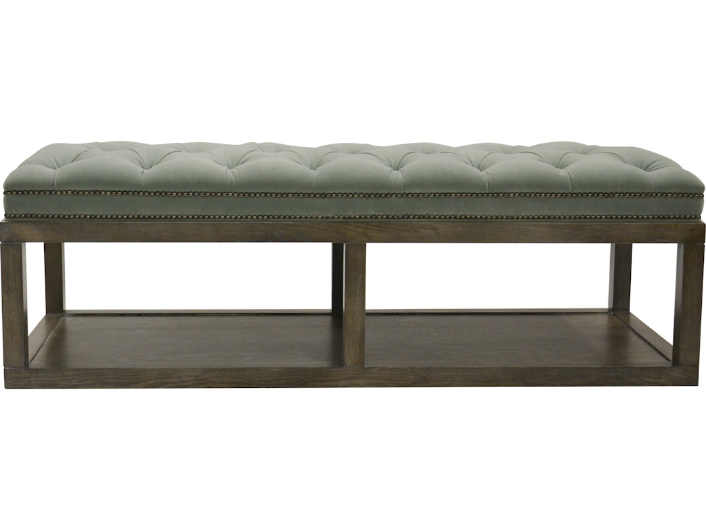 w58twkh Wayland Thin Rectangular Wood Ottoman - Image 1