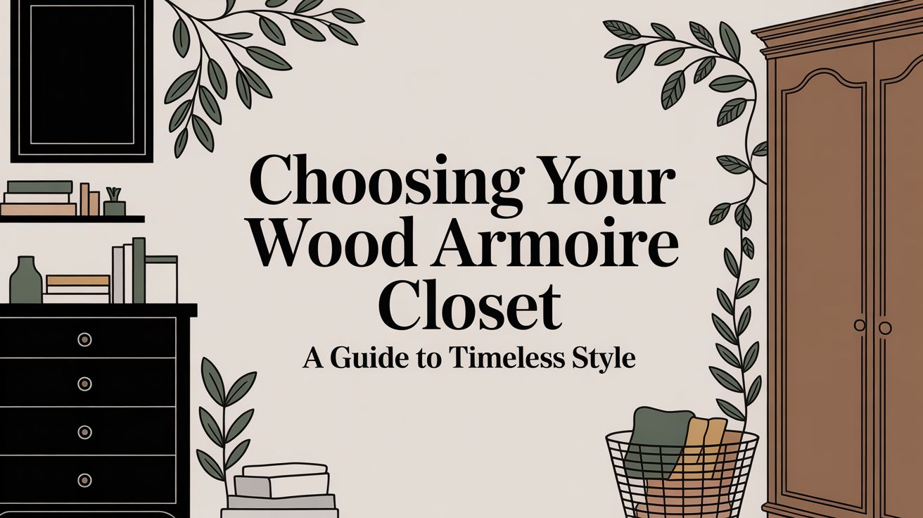 wood armoire closet home decor