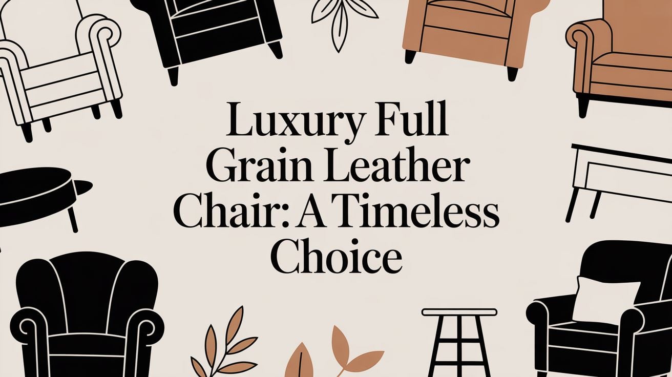 full grain leather chair furniture design