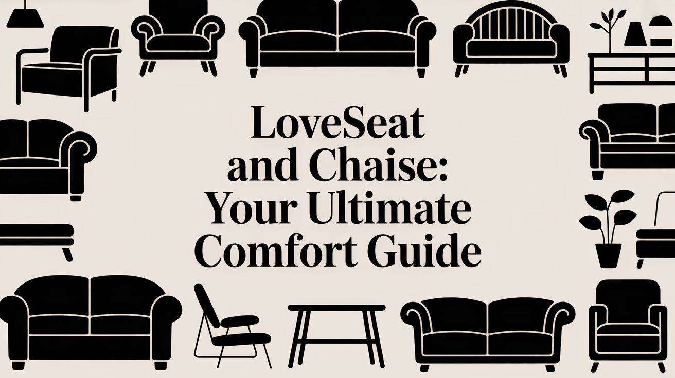 loveseat and chaise furniture icons