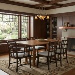 dining table with 6 chairs and 2 leaves