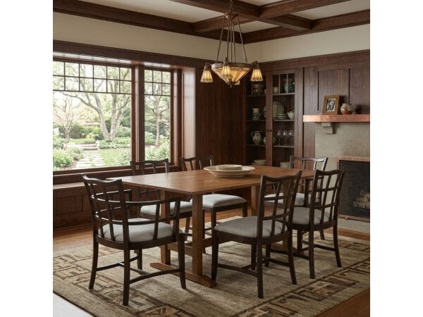 dining table with 6 chairs and 2 leaves