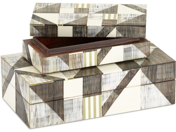 Modernist Bone and Horn Boxes Set of 2 - Image 3