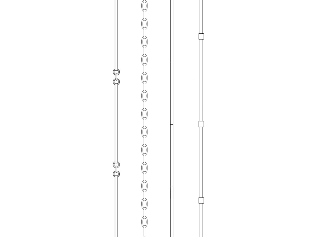 3' Antique Black Chain