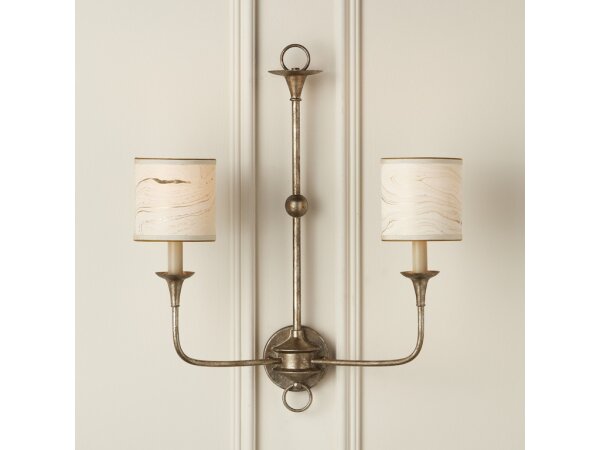 Marble Cream Paper Drum Chandelier Shade - Image 3