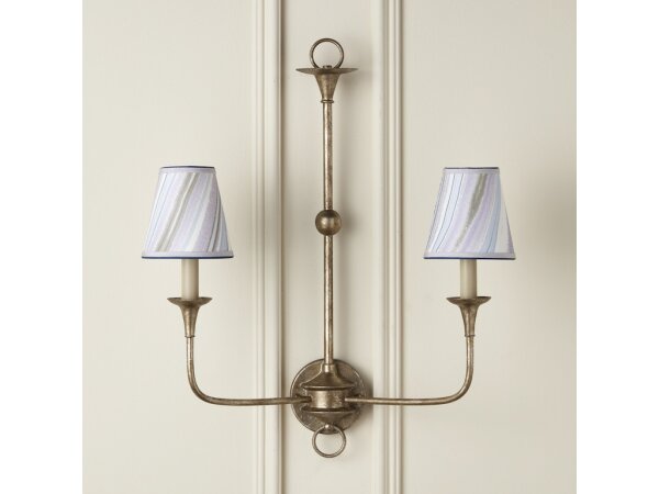 Marble Lavender Paper Tapered Chandelier Shade - Image 4