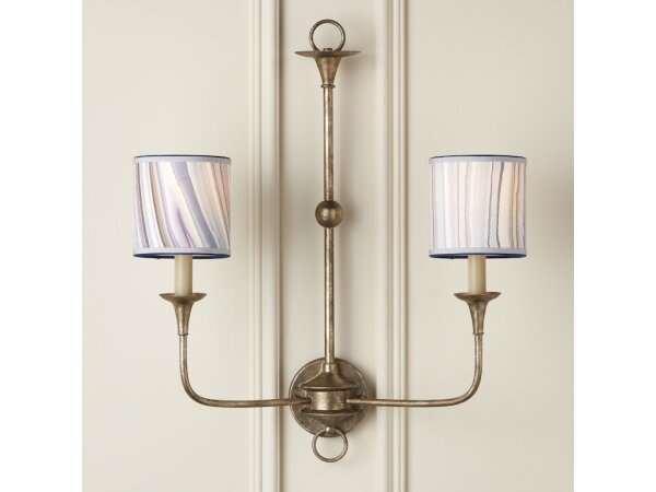 Marble Lavender Paper Drum Chandelier Shade - Image 3