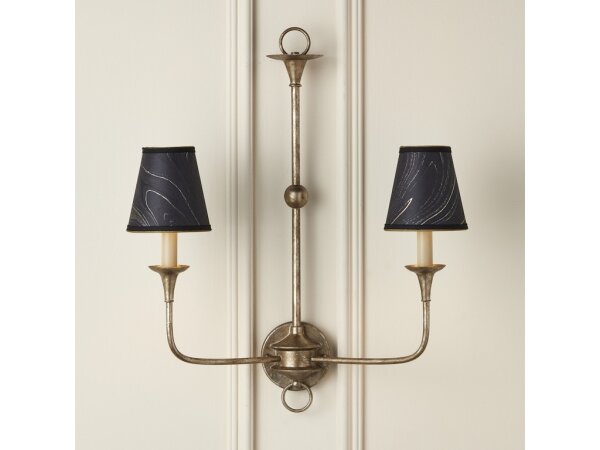 Marble Black Paper Tapered Chandelier Shade - Image 3