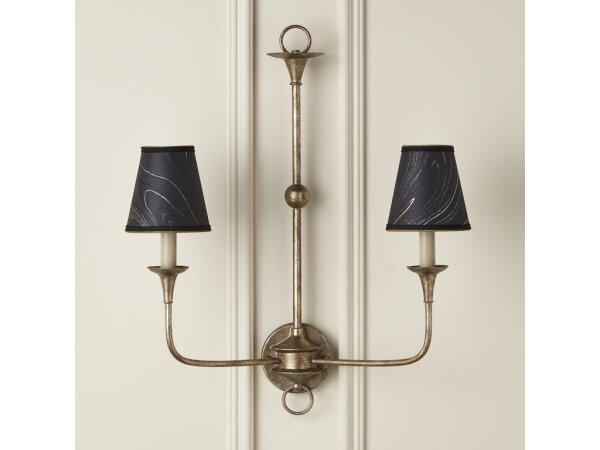 Marble Black Paper Tapered Chandelier Shade - Image 4