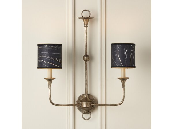 Marble Black Paper Drum Chandelier Shade - Image 3