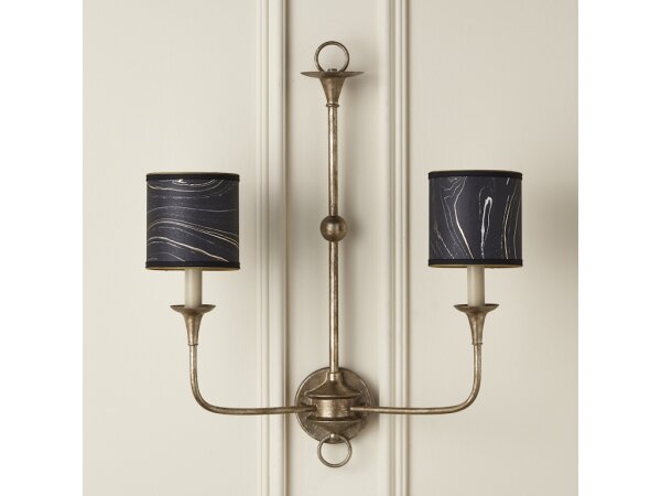 Marble Black Paper Drum Chandelier Shade - Image 4