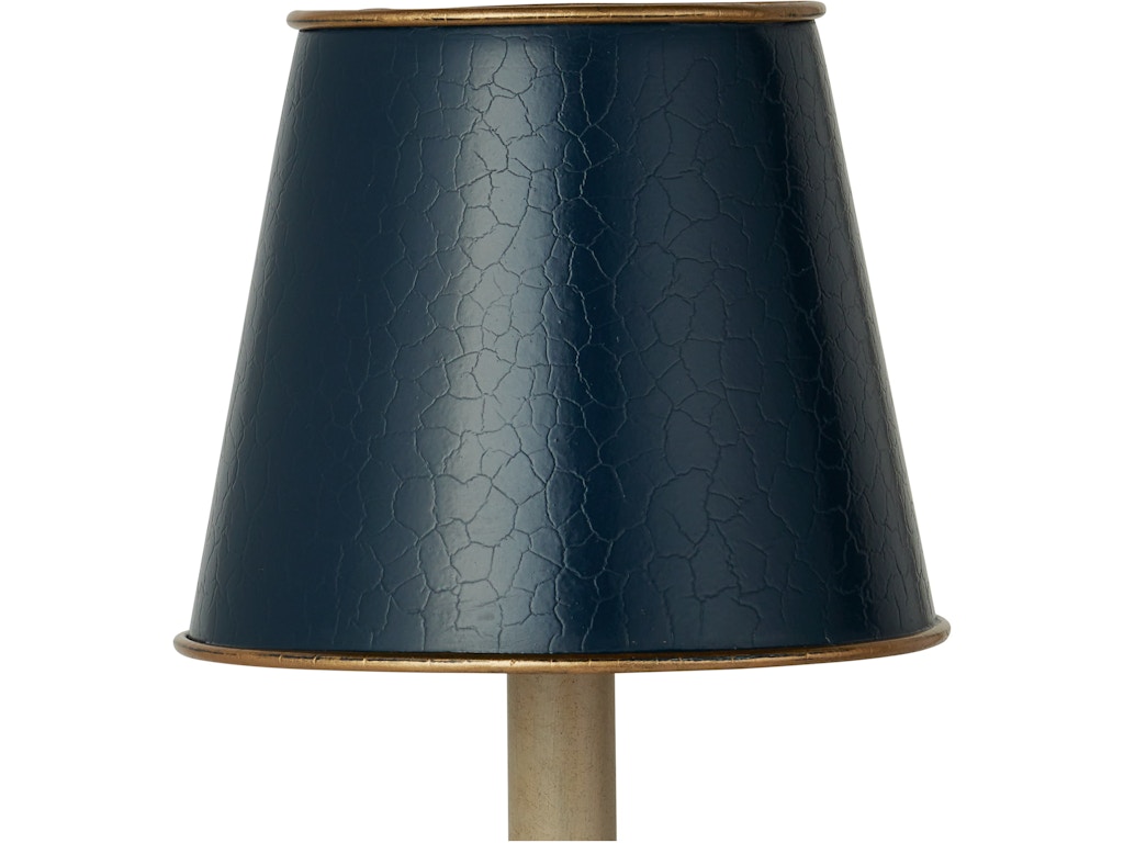 Tole Blue Tapered Chandelier Shade