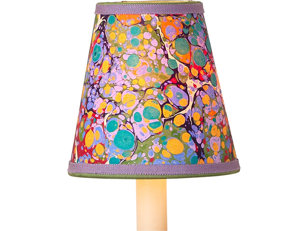 Marble Multi-Color Paper Tapered Chandelier Shade